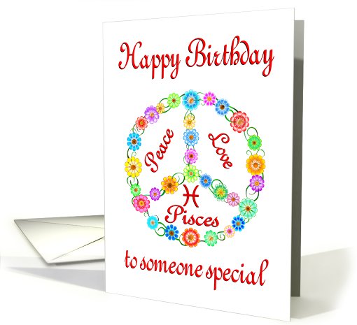 Happy Birthday Pisces Astrology Zodiac Birth Sign card (809996)