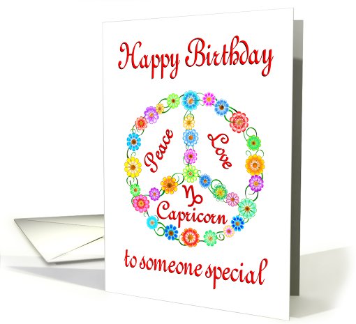 Happy Birthday Capricorn Astrology Zodiac Birth Sign card (810001)