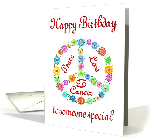 Happy Birthday Cancer Astrology Zodiac Birth Sign card (810002)