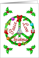 Peace Love Christmas card