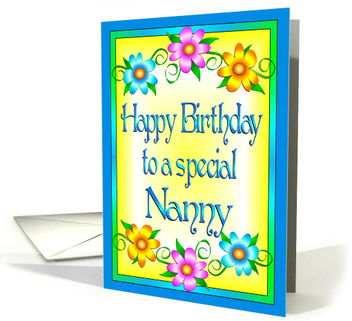 Happy Birthday Nanny Flowers card (857937)