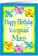 Happy Birthday Mom Flowers card