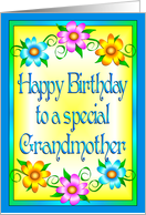 Happy Birthday Grandmother Flowers card