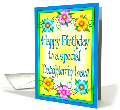 Happy Birthday Daughter-in-Law Flowers card (857959)