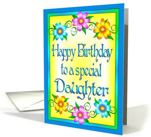 Happy Birthday Daughter Flowers card (857963)