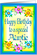 Happy Birthday Auntie Flowers card