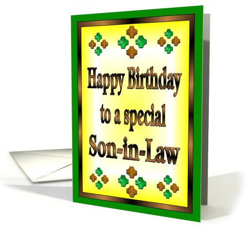 Happy Birthday Son-in-Law card (857994)
