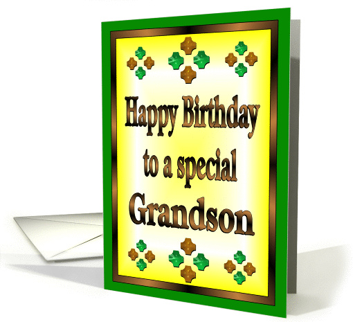 Happy Birthday Grandson card (857999)