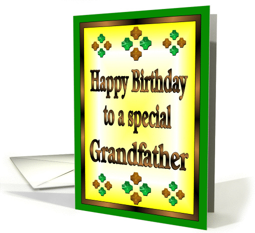Happy Birthday Grandfather card (858001)