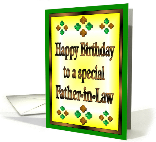Happy Birthday Father-in-Law card (858002)
