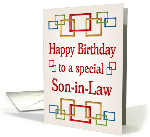Happy Birthday Son-in-Law, Colorful Links card (878025)