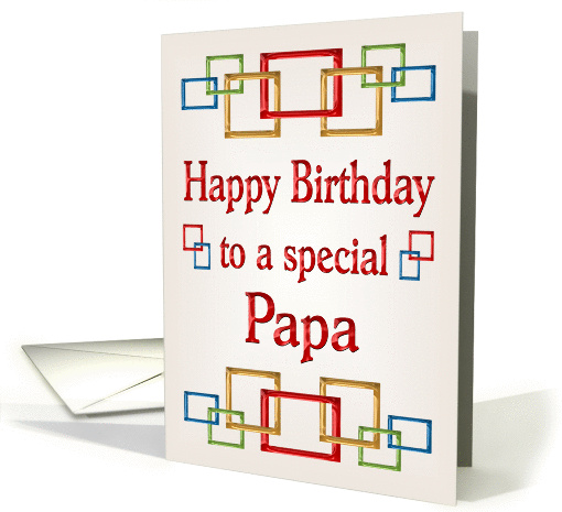 Happy Birthday Papa, Colorful links card (878033)