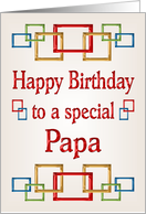 Happy Birthday Papa, Colorful links card