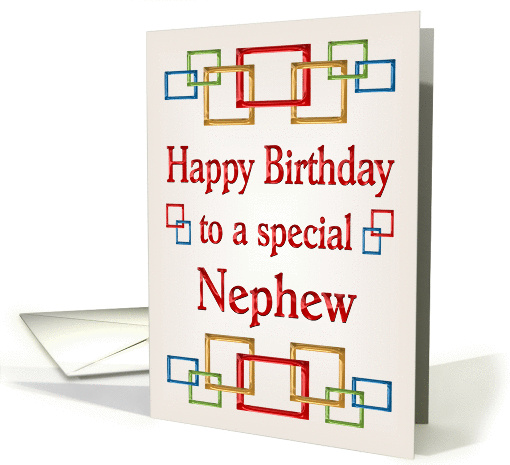 Happy Birthday Nephew, Colorful Links card (878035)