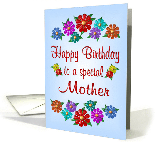 Happy Birthday Mother Flowers card (878046)