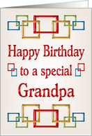 Happy Birthday Grandpa, Colorful Links card