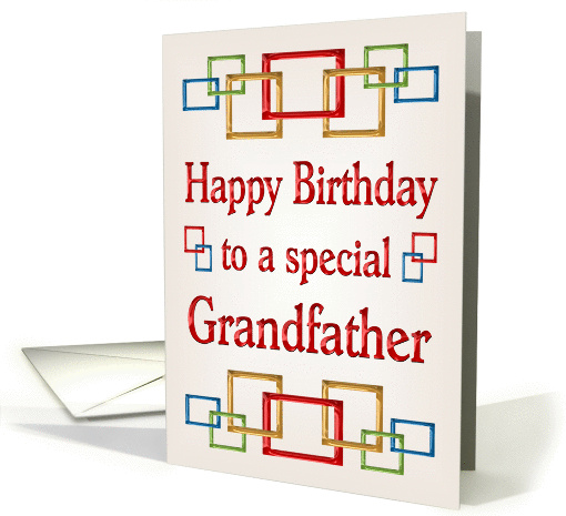 Happy Birthday Grandfather, Colorful Links card (878056)