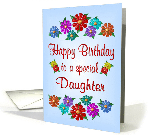 Happy Birthday Daughter Flowers card (878063)