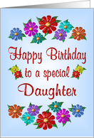 Happy Birthday Daughter Flowers card