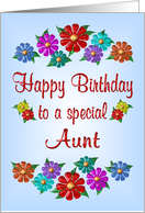 Happy Birthday Aunt Flowers card