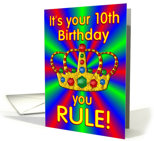 Birthday Crown 10 year old card (915486)