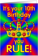 Birthday Crown 10 year old card