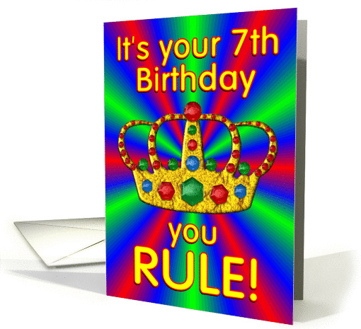 Birthday Crown 7 year old card (915490)