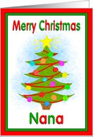 Merry Christmas Nana Tree Ornaments from Child card