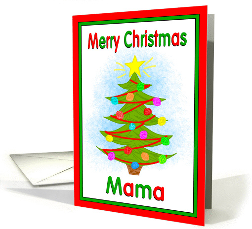 Merry Christmas Mama Tree Ornaments from Child card (938855)