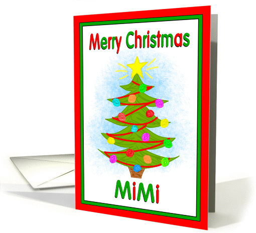 Merry Christmas MiMi Tree Ornaments from Child card (938856)