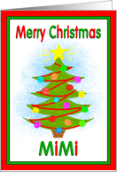 Merry Christmas MiMi Tree Ornaments from Child card