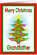 Merry Christmas Grandfather Tree Ornaments from Child card