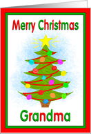 Merry Christmas Grandma Tree Ornaments from Child card