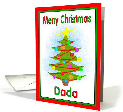 Merry Christmas Dada Tree Ornaments from Child card (938863)