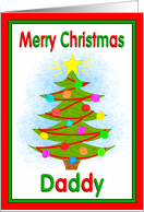Merry Christmas Daddy Tree Ornaments from Child card