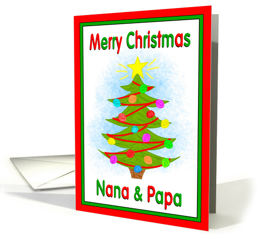 Merry Christmas Nana & Papa Tree Ornaments from Child card (938976)