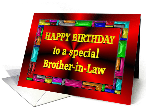 Happy Birthday Brother-in-Law Colorful Tiles card (993281)