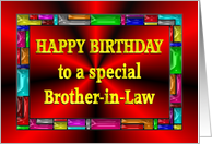 Happy Birthday Brother-in-Law Colorful Tiles card
