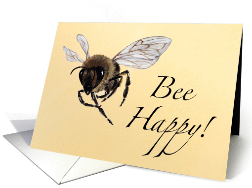 Bee Happy Blank Notecard card (1438556)