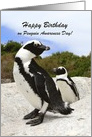 Happy Birthday, Penguin Awareness Day, Jan. 2, Custom Text card