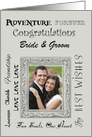 Congratulations to the Bride and Groom, Gray, Custom Photo and Text card