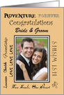 Congratulations to the Bride and Groom, Gold, Custom Photo and Text card