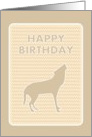 Happy Birthday Howling Dog card