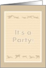 Paw Prints Birthday Party Invitation card