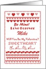 Lots of Hearts Will You Be My Valentine Mike, Custom Text card