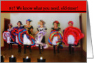 Happy Birthday, Ninety-one - Old West Dance Hall Girls Birthday Card