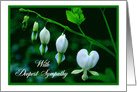 With Deepest Sympathy -- White Hearts card
