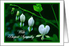 With Deepest Sympathy -- White Hearts card