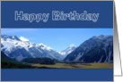 Happy Birthday Aoraki Mount Cook New Zealand card