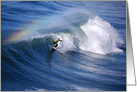 Rainbow Surfer Blank Any Occasion card